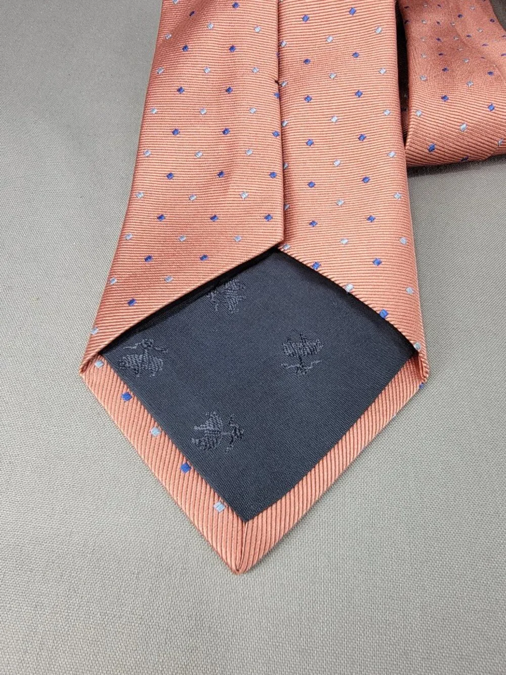 Brooks Brothers 346 Silk Necktie Tie Mens Pink Blue Geometric Diamond Print USA